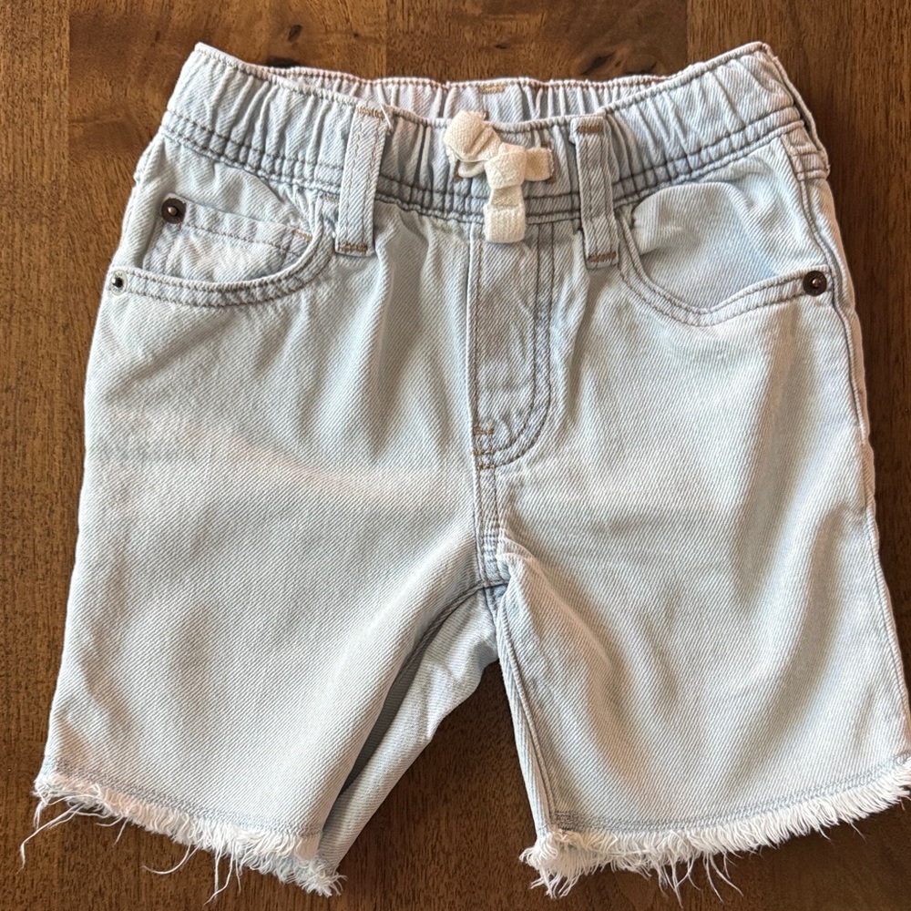 GAP Light Blue Denim Drawstring Kids Shorts